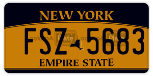 FSZ5683  license plate in NY