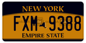 FXM9388  license plate in NY