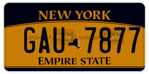 GAU7877  license plate in NY