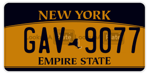 GAV9077 license plate in New York