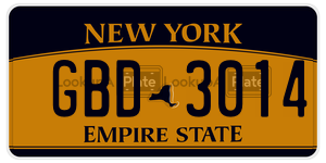 GBD3014  license plate in NY