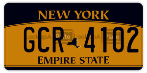 GCR4102  license plate in NY