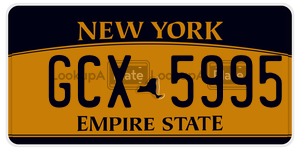 GCX5995 license plate in New York