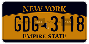 GDG3118  license plate in NY