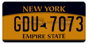 GDU7073  license plate in NY