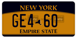 GE460  license plate in NY