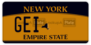 GEI  license plate in NY
