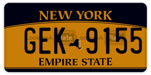 GEK9155 license plate in New York