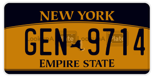 GEN9714  license plate in NY