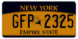 GFP2325  license plate in NY
