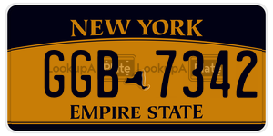 GGB7342  license plate in NY