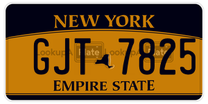 GJT7825  license plate in NY