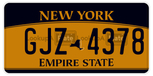 GJZ4378 license plate in New York