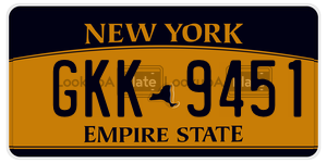 GKK9451 license plate in New York