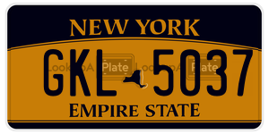 GKL5037 license plate in New York