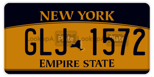 GLJ1572 license plate in New York
