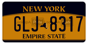 GLJ8317  license plate in NY