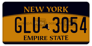 GLU3054 license plate in New York