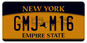 GMJM16  license plate in NY