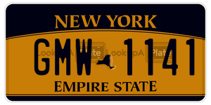 GMW1141 license plate in New York