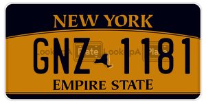 GNZ1181  license plate in NY