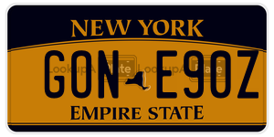 GONE90Z  license plate in NY