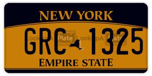 GRC1325  license plate in NY
