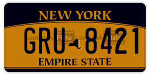 GRU8421  license plate in NY