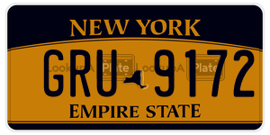 GRU9172  license plate in NY