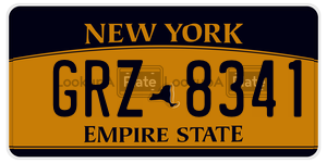 GRZ8341  license plate in NY