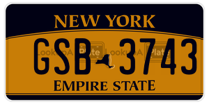 GSB3743  license plate in NY