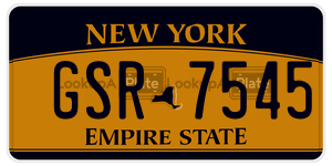 GSR7545  license plate in NY
