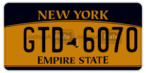 GTD6070 license plate in New York