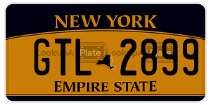 GTL2899  license plate in NY