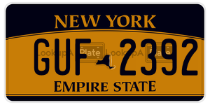 GUF2392  license plate in NY