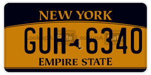 GUH6340  license plate in NY