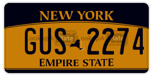 GUS2274  license plate in NY
