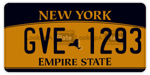 GVE1293  license plate in NY
