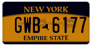 GWB6177 license plate in New York