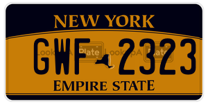 GWF2323  license plate in NY