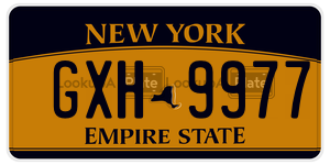 GXH9977  license plate in NY