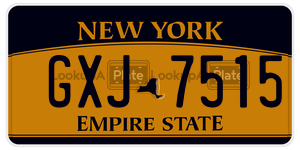 GXJ7515  license plate in NY