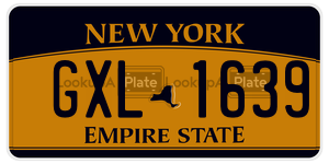 GXL1639  license plate in NY