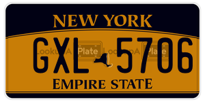 GXL5706  license plate in NY