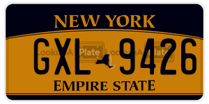 GXL9426  license plate in NY