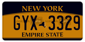 GYX3329 license plate in New York