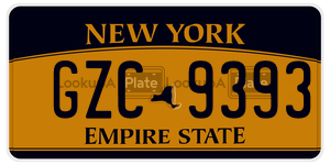 GZC9393  license plate in NY