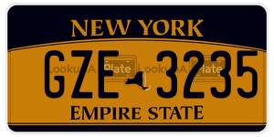 GZE3235  license plate in NY