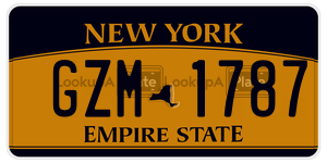 GZM1787 license plate in New York