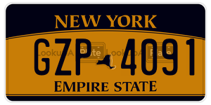 GZP4091  license plate in NY